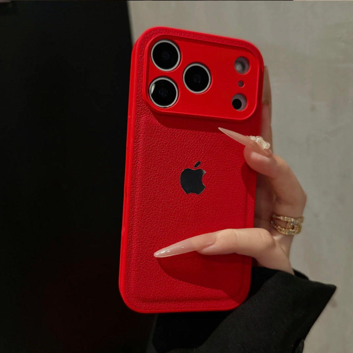 INS Luxury Litchi Grain Case for iPhone