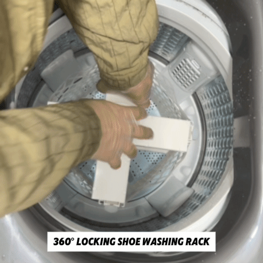 360ยฐ Locking Shoe Washing Rack โ Gentle, Secure & Efficient