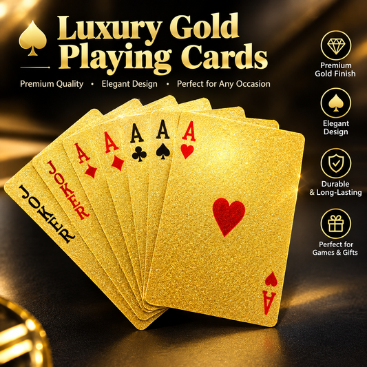 Waterproof Gold Plastic Playing Cards – Luxury Edition