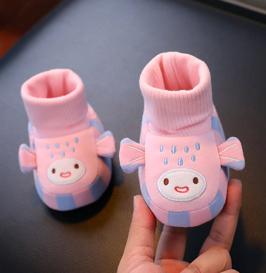 Warm Fleece-Lined Baby Sock Shoes – Anti-Slip First Walkers