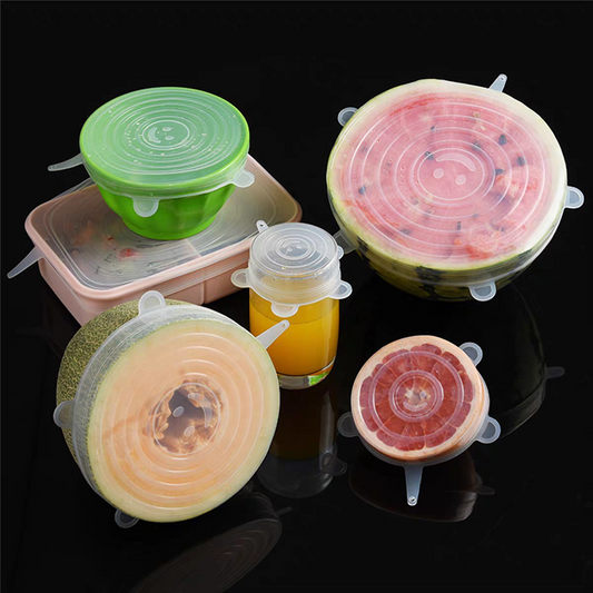 6-Piece Food-Grade Silicone Stretch Lids