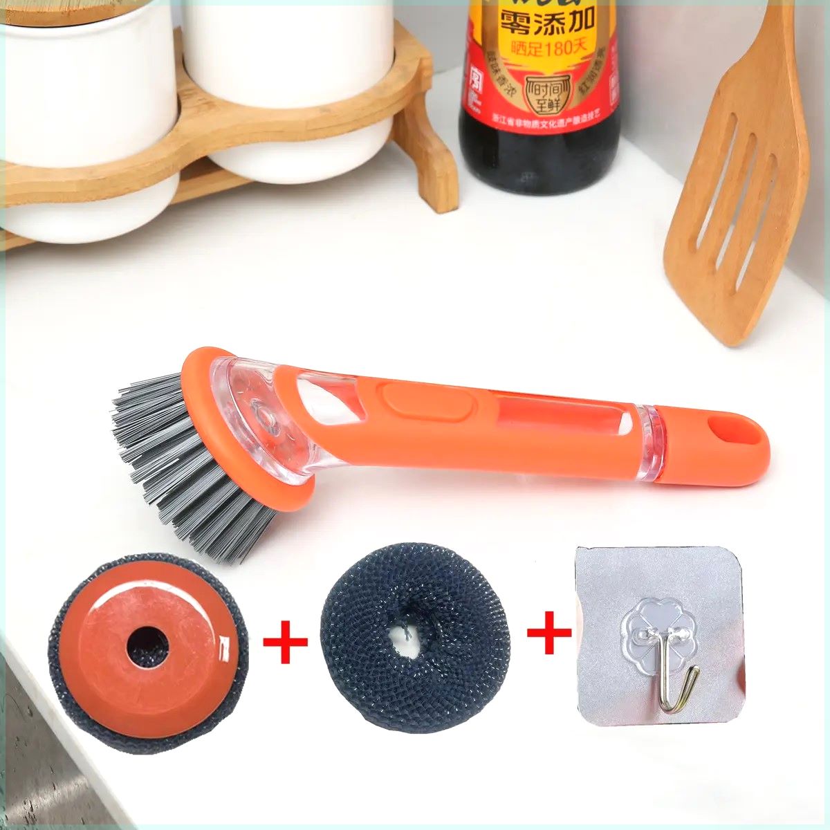 Long Handled Liquid Washing Pot Brush