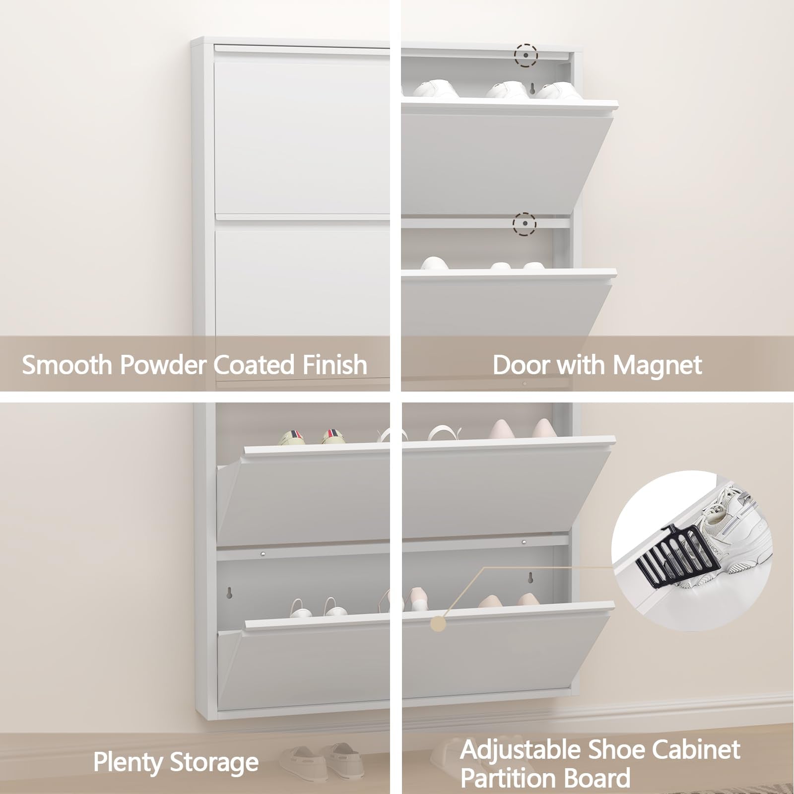 Shoe Cabinet with Drawers