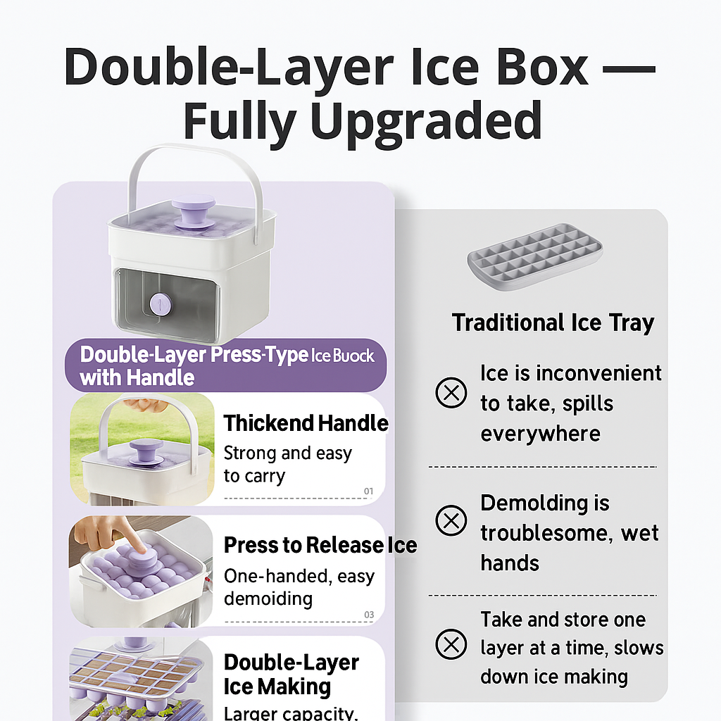Press & Pop Ice Cube Tray
