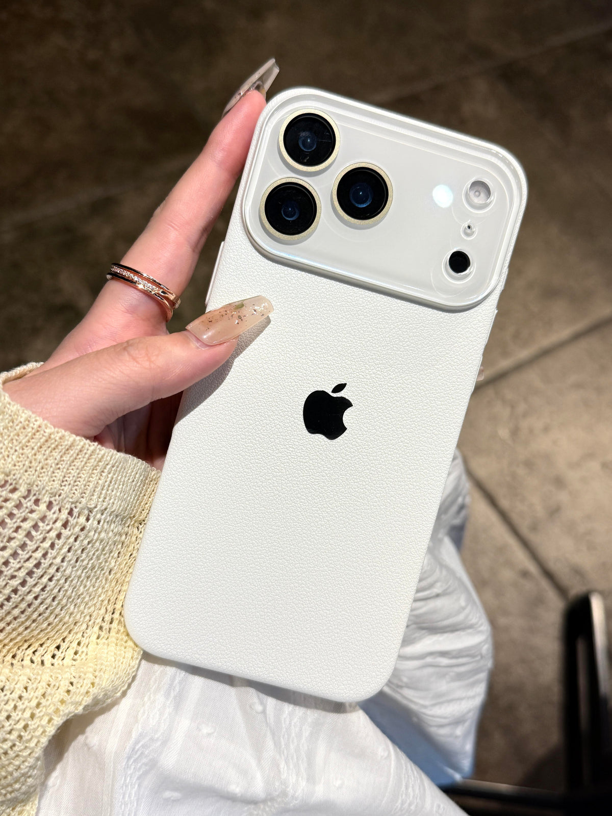 New INS-style lychee texture hard case for iPhone