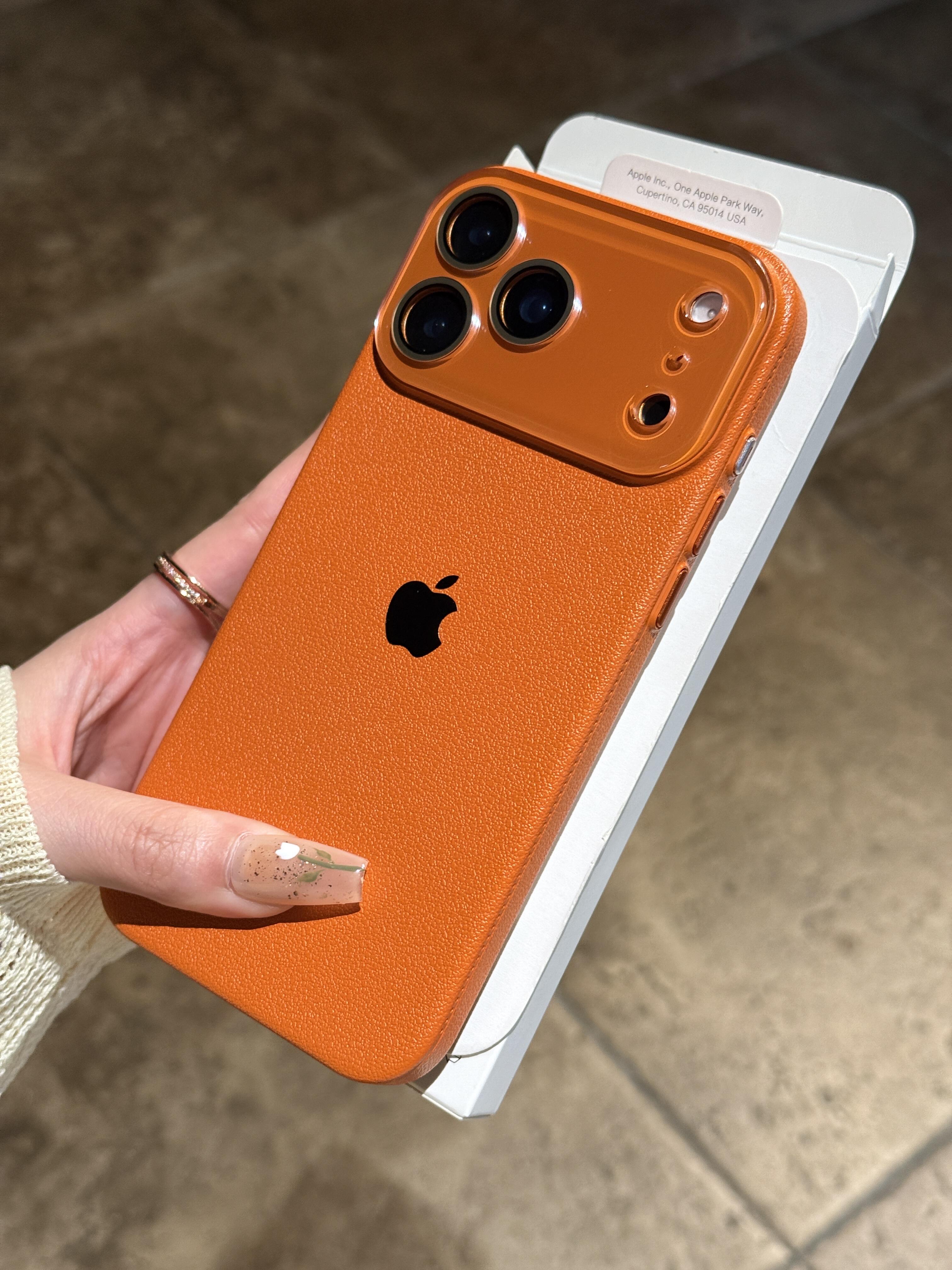 New INS-style lychee texture hard case for iPhone