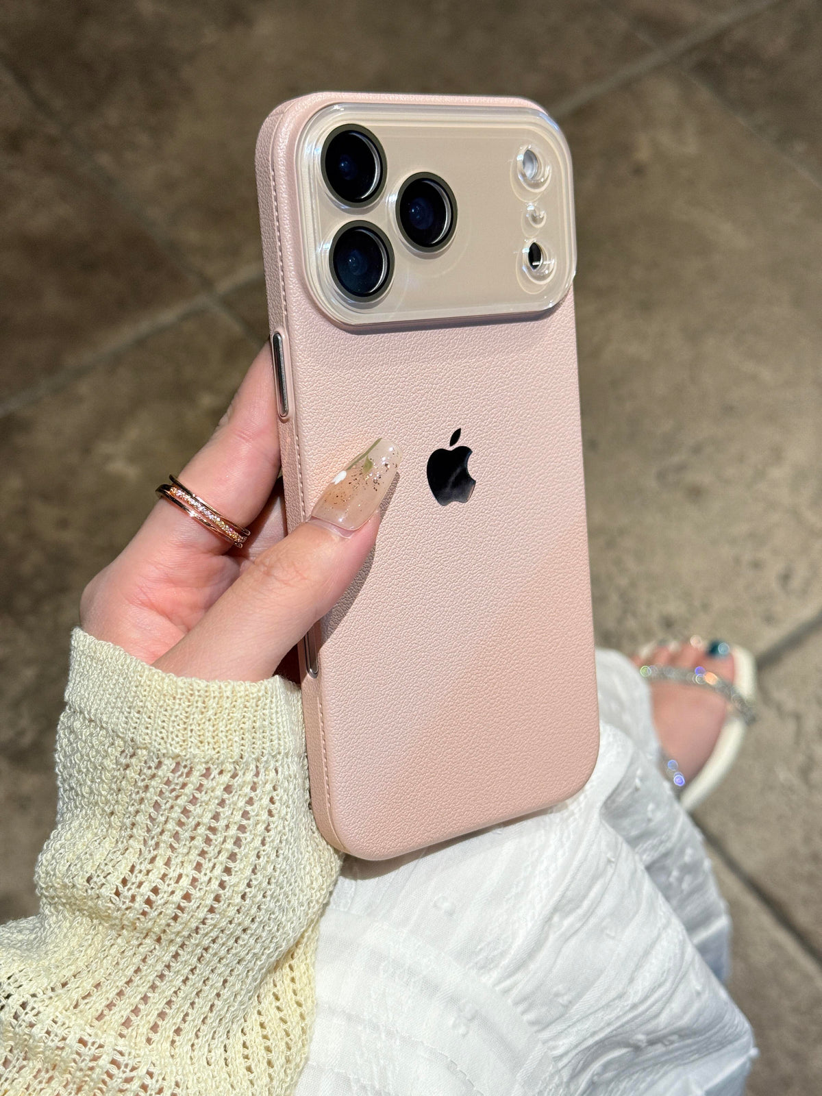 New INS-style lychee texture hard case for iPhone