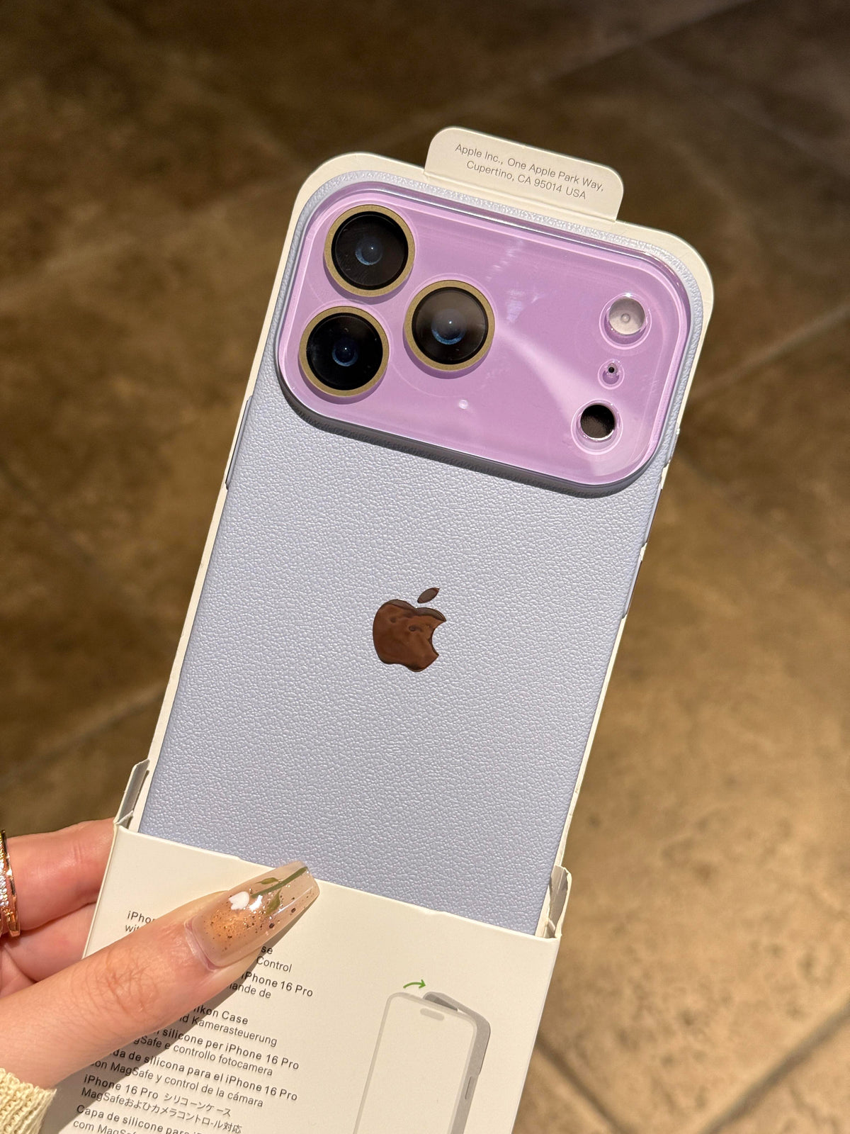 New INS-style lychee texture hard case for iPhone
