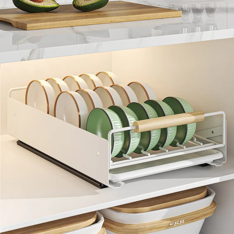 Kitchen Storage Organizer For Bowl & Plate Draining
