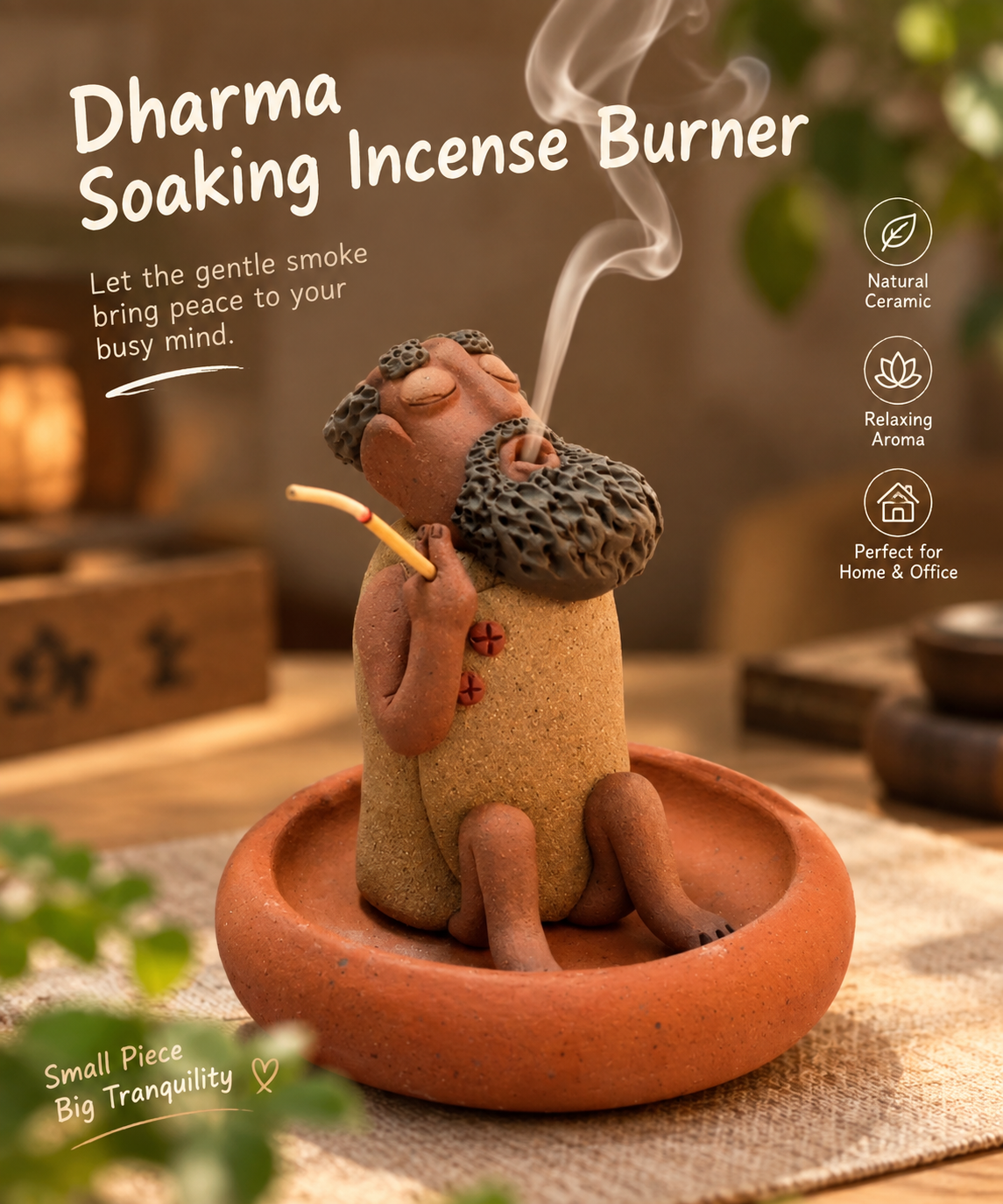 Dharma Ceramic Incense Burner
