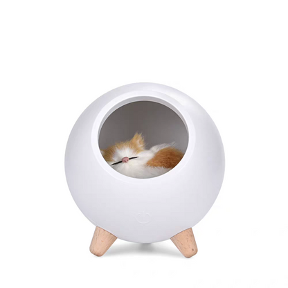 Kitten night light, Cat napping lamp