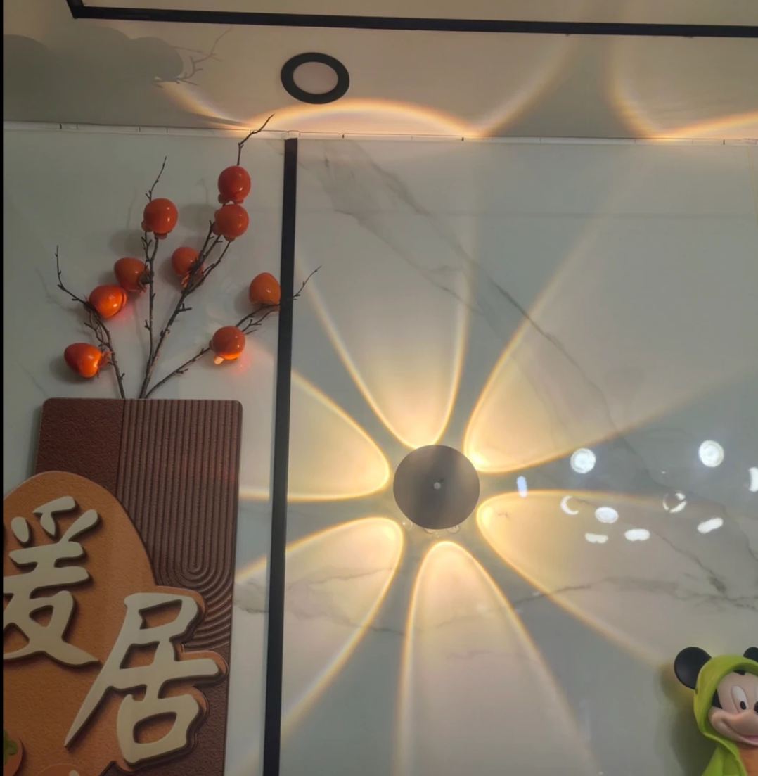Motion Sensor Flower Wall Light Rechargeable LED Night Lamp