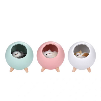 Kitten night light, Cat napping lamp