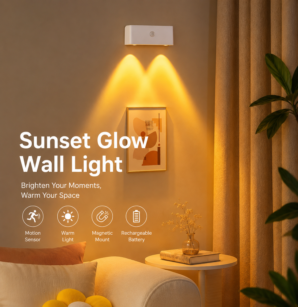Blossom Motion Sensor Wall Light