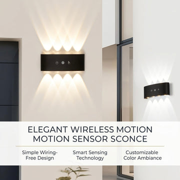 Rechargeable No-Drill Motion Sensor Wall Lamp