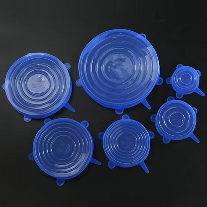 6-Piece Food-Grade Silicone Stretch Lids