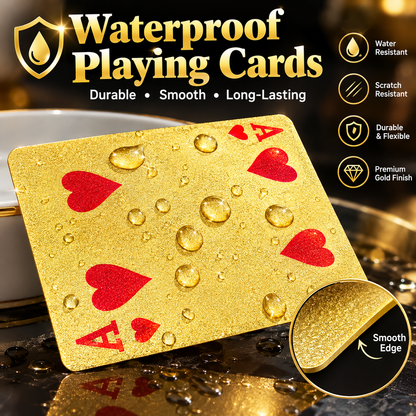 Waterproof Gold Plastic Playing Cards – Luxury Edition