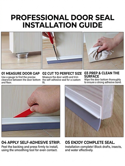 Heavy-Duty Door Bottom Weather Seal Strip