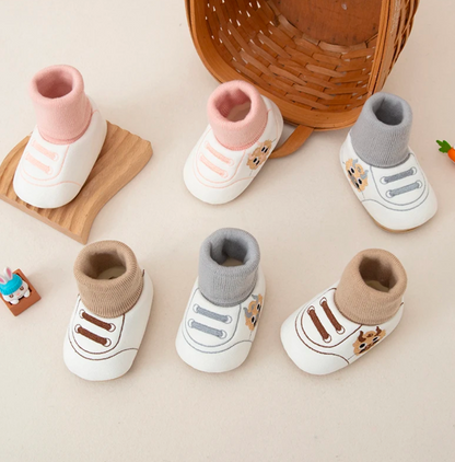 Baby Fleece-Lined Anti-Slip Sock Shoes (0–12 Months)