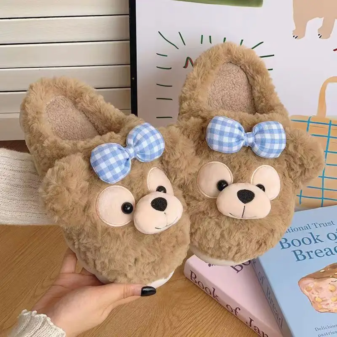 Cute Bear Fur Cotton for Slippers
