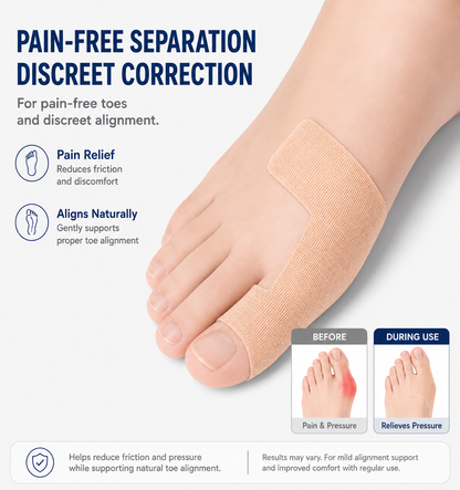 Toe Alignment corrector Tape Bunion Relief & Big Toe Support Brace