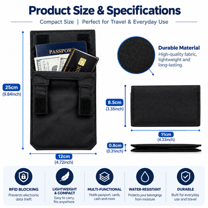 Belt-Worn Multi-Functional Travel Pouch