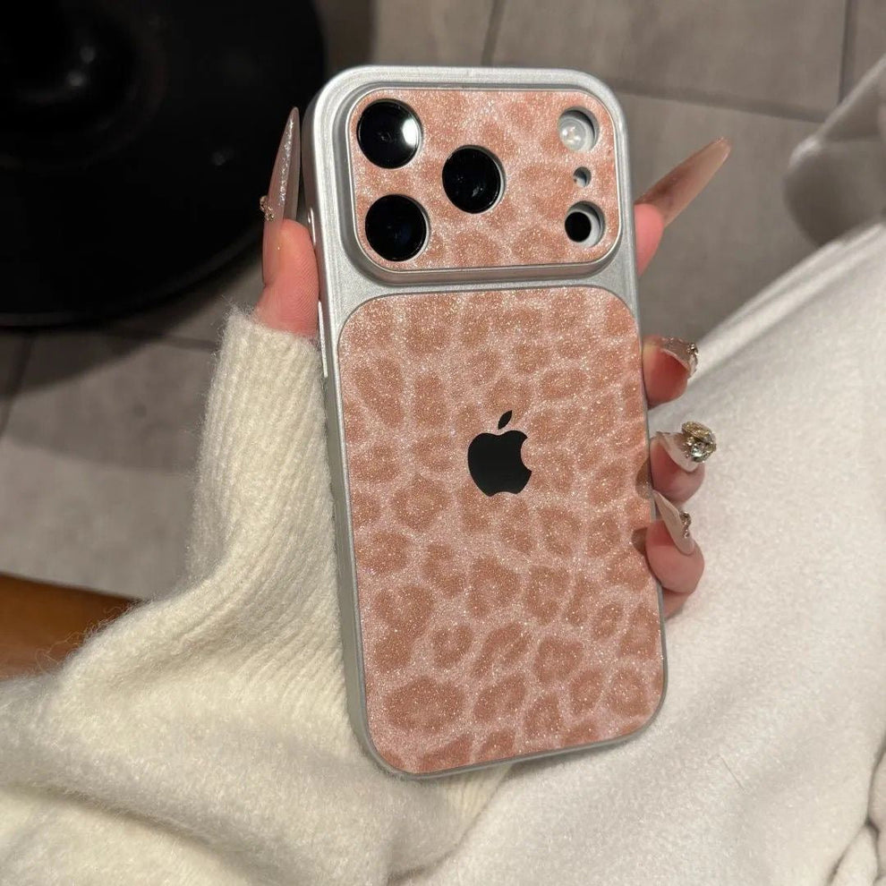 Premium Glitter Leopard iPhone Case