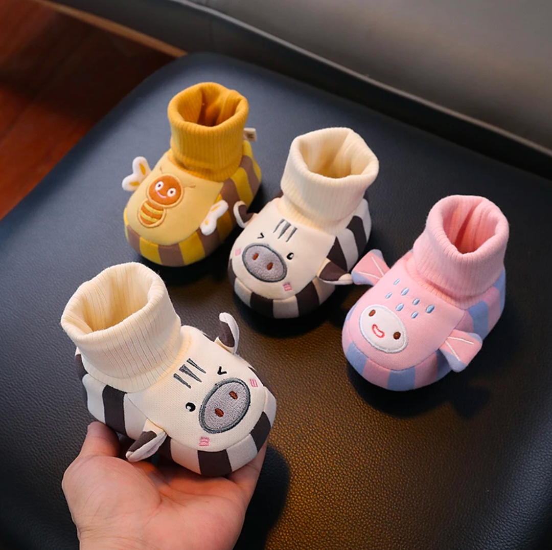 Warm Fleece-Lined Baby Sock Shoes – Anti-Slip First Walkers