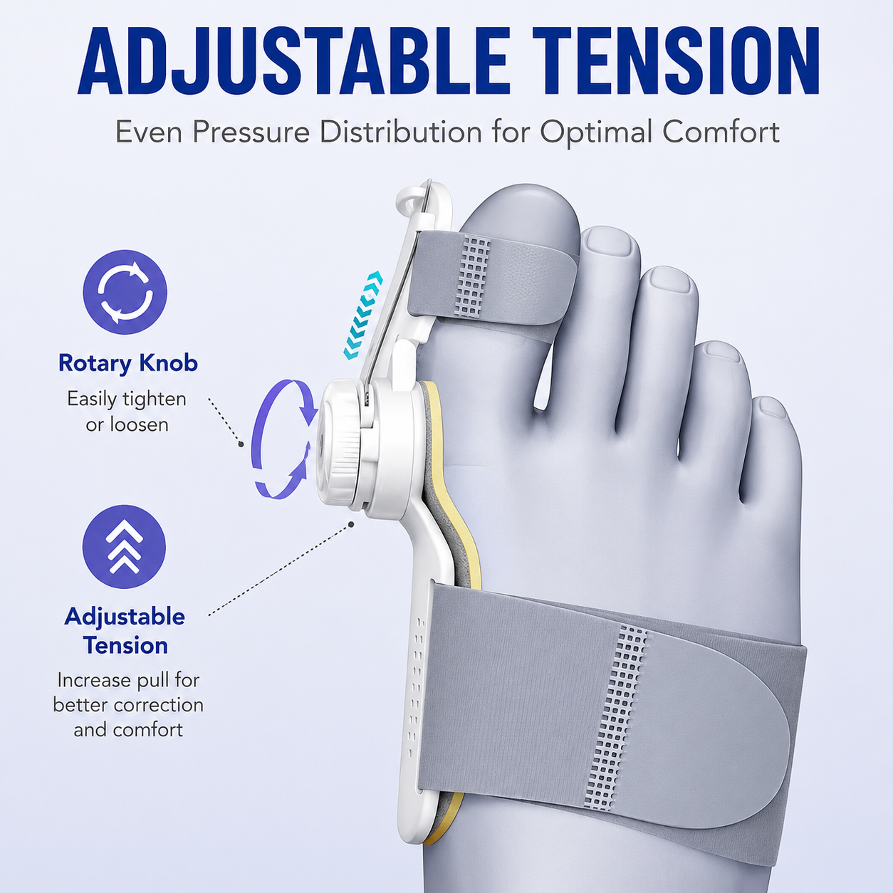 Adjustable Big Toe Separator & Corrector - Day & Night Use