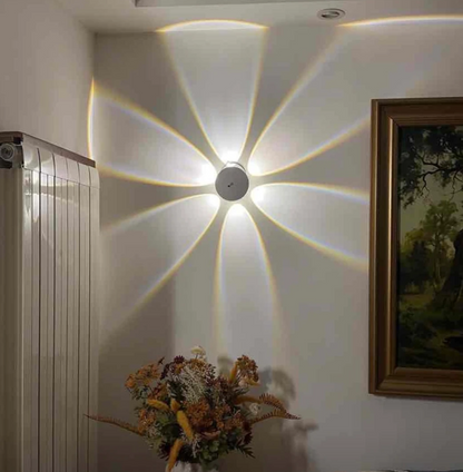 Motion Sensor Flower Wall Light Rechargeable LED Night Lamp