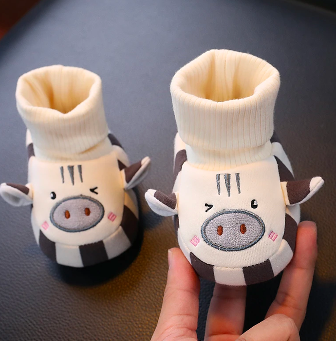 Warm Fleece-Lined Baby Sock Shoes – Anti-Slip First Walkers