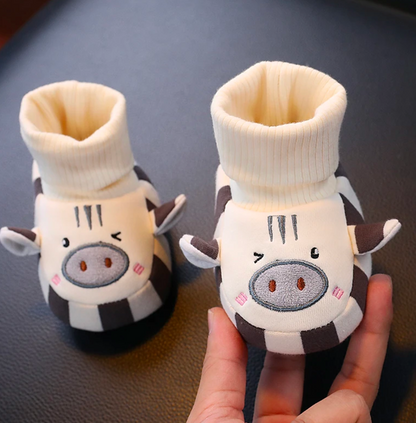 Warm Fleece-Lined Baby Sock Shoes – Anti-Slip First Walkers