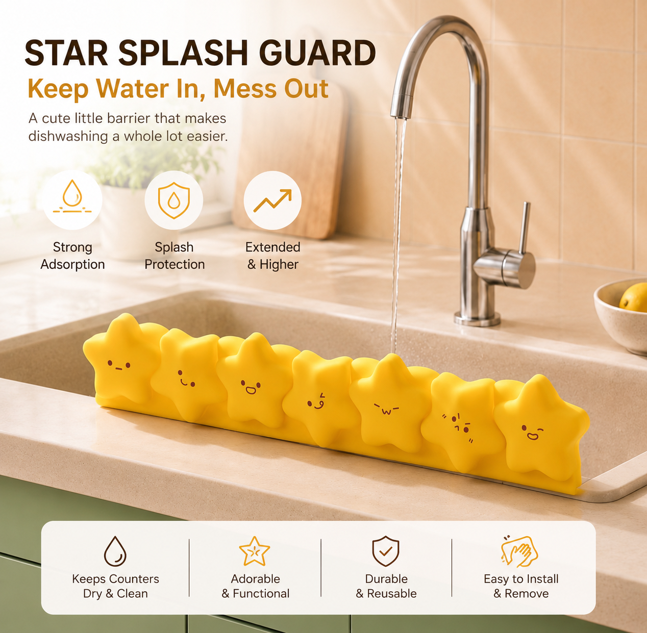 Cute Star Splash Guard