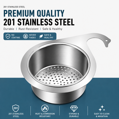 Stainless Steel Swan-Shaped Draining Basket 🦢
A practical hanging rack for your kitchen sink, designed to keep wet and dry items separate. Perfect for draining vegetables, washing dishes, and storing kitchen waste.