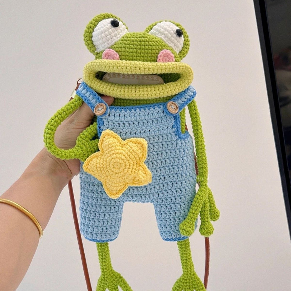DIY Crochet Big-Mouth Frog Phone Bag